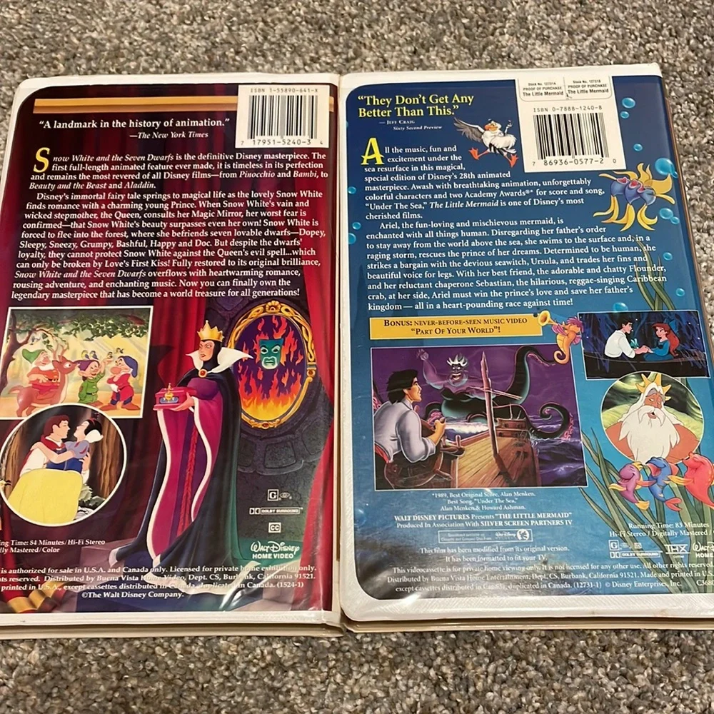 Disney VHS Tapes